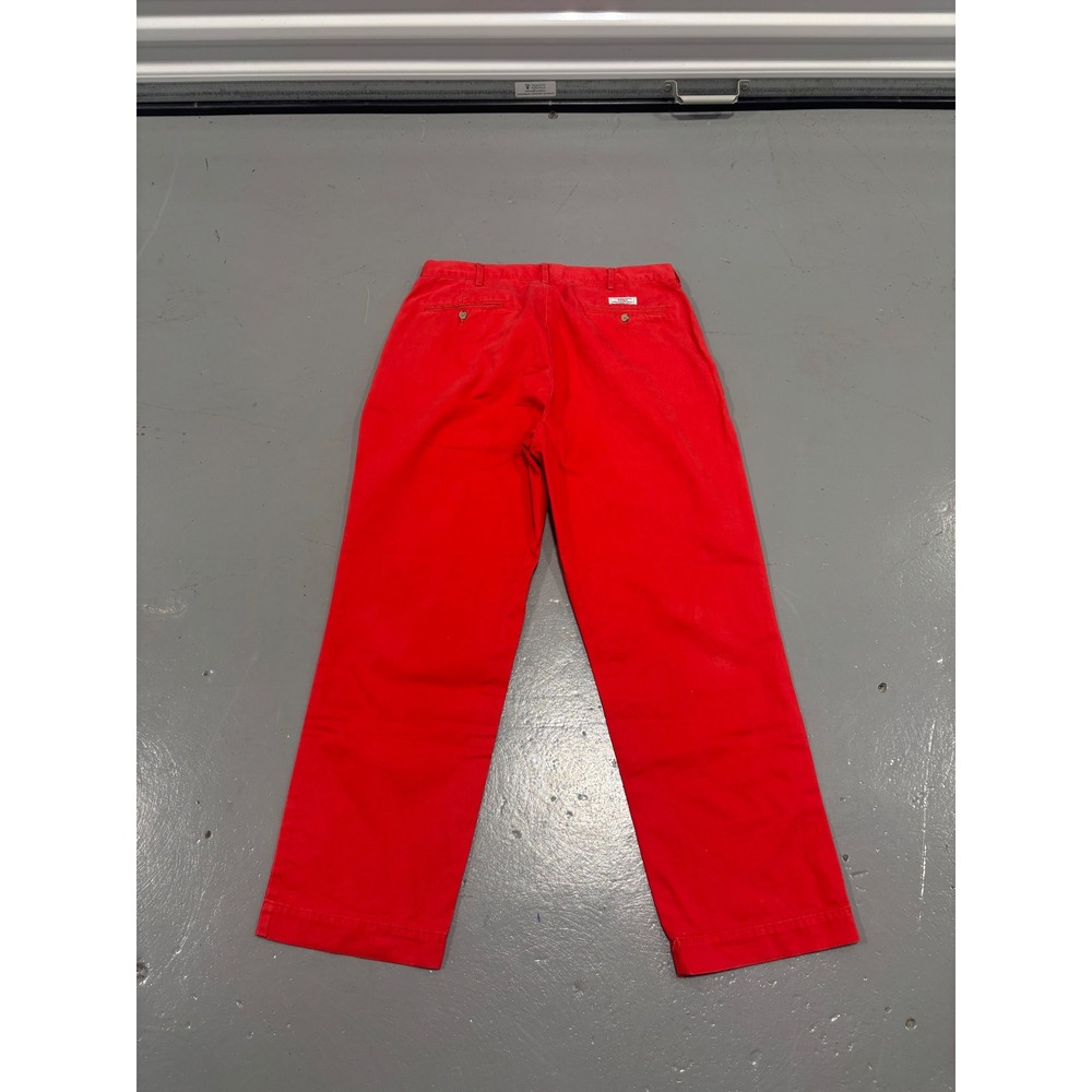 Polo Ralph Lauren Mens Red Chino Pants 35x30 Straight Leg 100% Cotton Twill - Picture 8 of 8